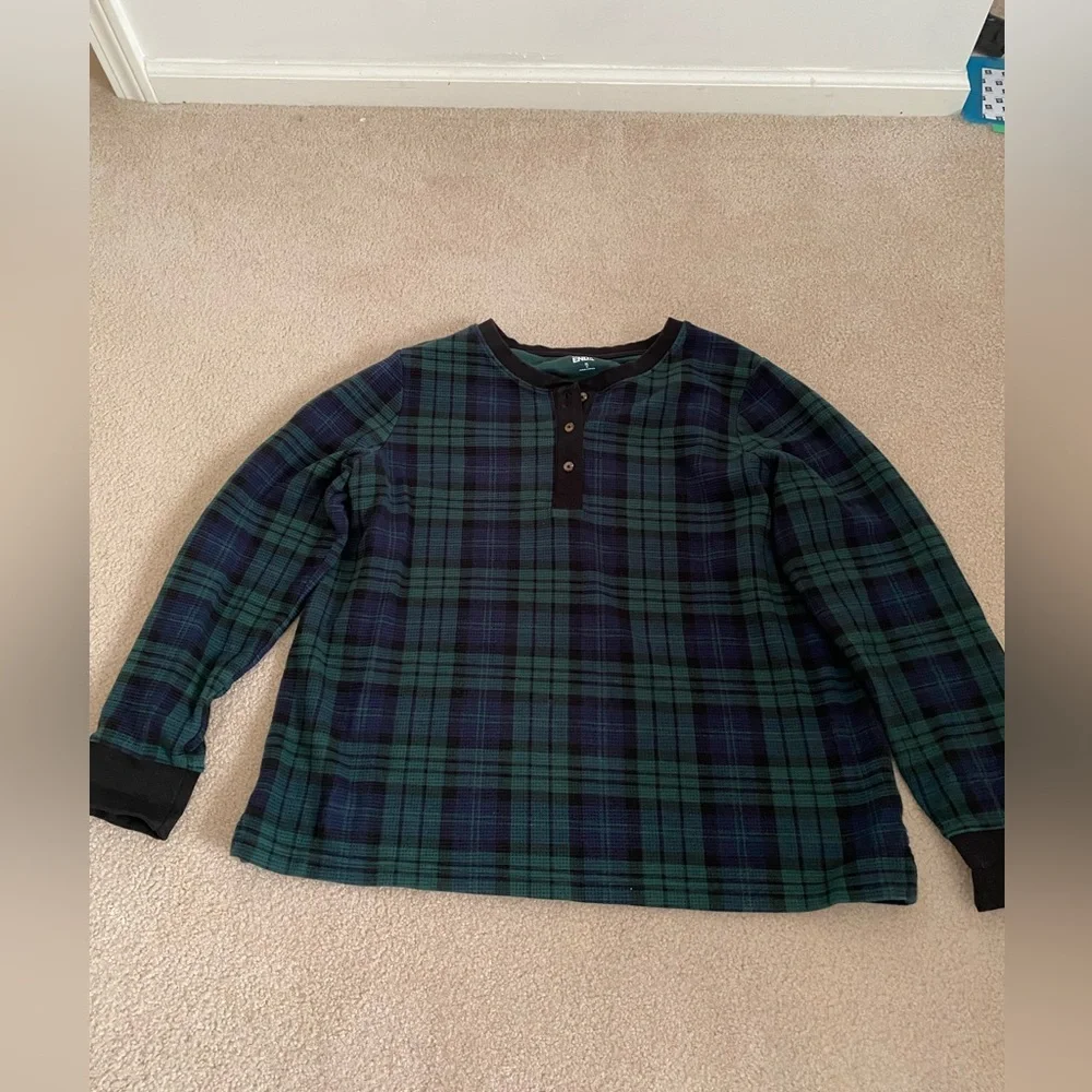 Lands end PJ's in Black watch Plaid - Picture 2 of 3